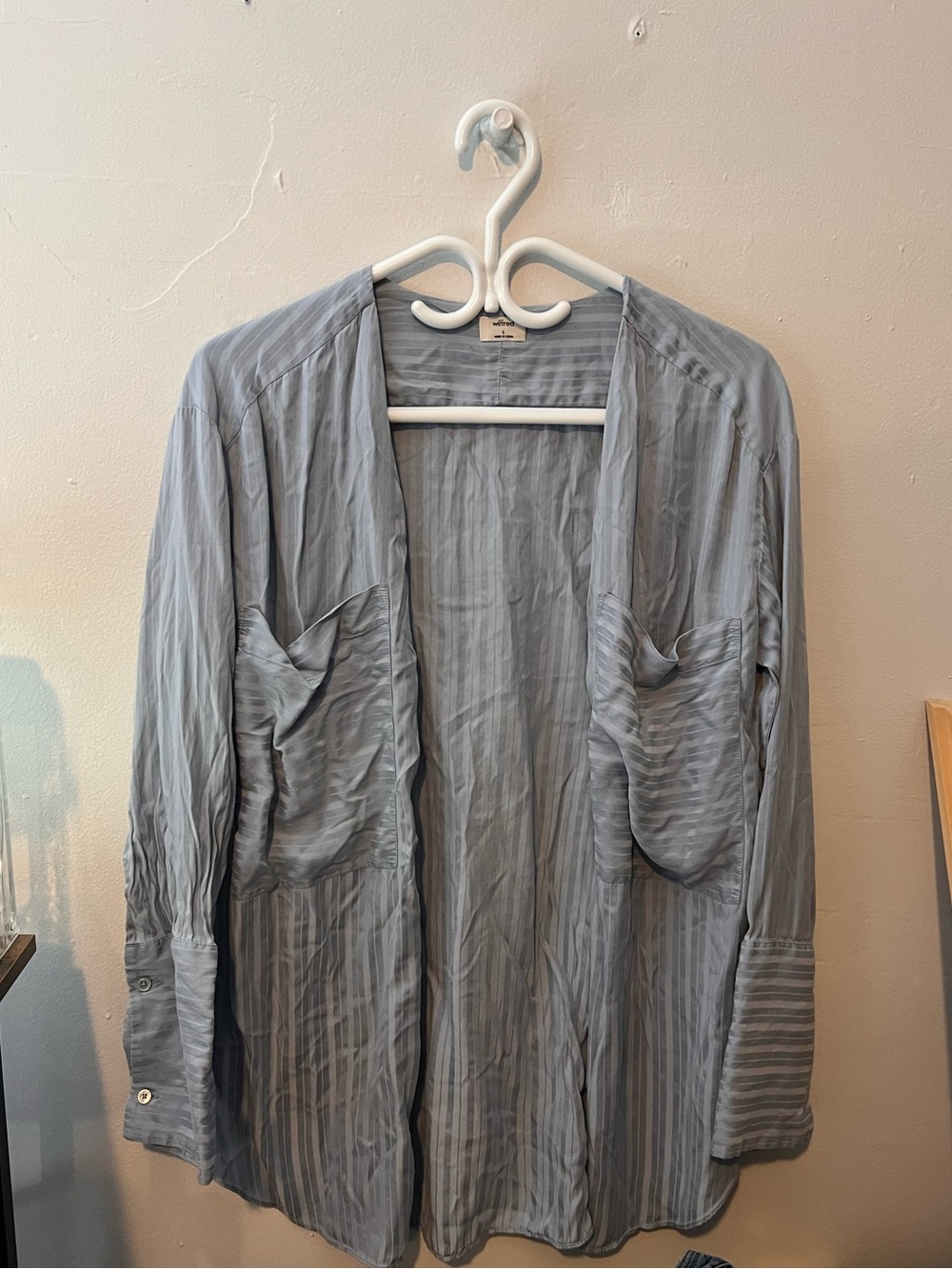 Wilfred Light Blue Long Sleeve Button-Front Shirt